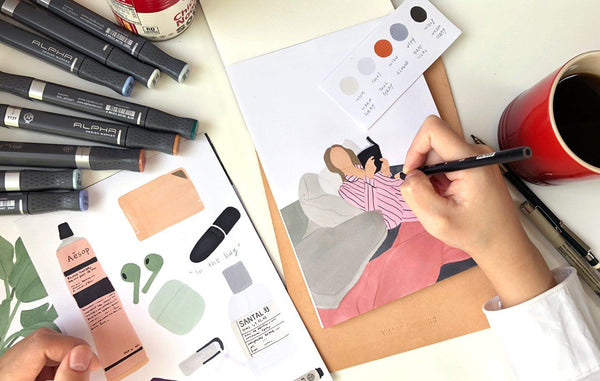 Create Elegant Minimalist Marker Drawings: An Online Class Illustration ourWASAB 